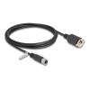 Delock M12 Kabel D-kodiert 4 Pin Buchse zu RJ45 Buchse zum Einbau Cat.5e FTP 2 m schwarz