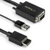 StarTech.com 2m VGA to HDMI Converter Cable with USB Audio Support & Power, Analog to Digital Video Adapter Cable to connect a VGA PC to HDMI Display, 1080p Male to Male Monitor Cable - Supports Wide Displays (VGA2HDMM2M) - Adapterkabel - USB, HD-15