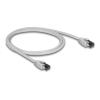 Delock RJ45 Netzwerkkabel Cat.8.1 S / FTP 1 m bis 40 Gbps grau
