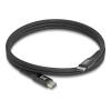 Delock USB 2.0 Kabel USB-C Stecker zu Stecker mit magnetischer Textilummantelung PD 3.0 60 W 1 m