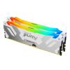 Kingston FURY Renegade RGB - DDR5 - Kit - 32 GB: 2 x 16 GB - DIMM 288-PIN - 3400 MHz / PC5-54400 - CL36 - 1.4 V - ungepuffert - on-die ECC - Weiß & Silber