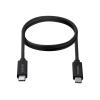 1 m USB C Kabel - USB 3.2 Gen 1 10 Gbps - unterstützt 5 A Ladestrom - USB C 3.2 (m) zu USB C 3.2 (m) - Außendurchmesser 5 mm - 32+24 AWG - schwarz