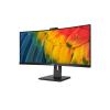 Philips 34B1U5600CH - 5000 Series - LED-Monitor - gebogen - 86.36 cm (34") - 3440 x 1440 WQHD @ 120 Hz - VA - 350 cd / m² - 3000:1 - 4 ms - HDMI, DisplayPort, USB-C - Lautsprecher - Textured Black