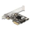 Delock - Speicher / USB3.0-Controller - 2 Sender / Kanal - USB 3.0 - Low-Profile - PCIe 3.0