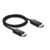 Delock Koaxiales DisplayPort Kabel 16K 60 Hz 80 Gbps mit Geflechtmantel 1 m