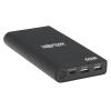 Eaton Tripp Lite Series Portable Charger - 2x USB-A, USB-C with PD Charging, 20,100mAh Power Bank, Lithium-Ion, USB-IF, Black - Powerbank - 20100 mAh - 57 Watt - 3 A - USB BC 1.2 - 3 Ausgabeanschlussstellen (USB Typ A, 24 pin USB-C) - auf Kabel: USB-