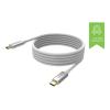 4 m USB-C-Kabel - USB 3.2 10 Gbps - verdrillte Paar-Konstruktion - unterstützt 5 A Ladestrom - USB-C 3.2 (m) zu USB-C 3.2 (m) - Außendurchmesser 5 mm - 32+24 AWG - weiß