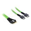 PCIe 4.0 Kabel Slim SAS SFF-8654 8i zu 2 x U.2, 0, 5 m, Verbindung
