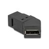 Delock Keystone Modul Mini DisplayPort Einbaubuchse zu DisplayPort Buchse 45 grad gewinkelt 8K 30 Hz schwarz