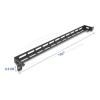 Delock - Kabelführungsplatte für Schaltschrank - L-shaped, 50 mm, with cable tie fastening - Schwarz - 0.5U - 48.3 cm (19")