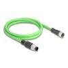 Delock M12 Kabel A-kodiert 8 Pin Stecker zu Buchse PUR (TPU) 1 m