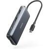 Anker PowerExpand 8-in-1 USB-C PD Media Hub - Dockingstation - USB-C - 2 x HDMI - 1GbE