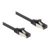 Delock - Patch-Kabel - RJ-45 (M) zu RJ-45 (M) - 25 cm - U / FTP - CAT 8.1 - ohne Haken, flach - Schwarz