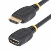 StarTech.com 6.6ft HDMI 2.0 Extension Cable, 4K 60Hz, M / F - High Speed - HDMI-Verlängerungskabel - HDMI männlich zu HDMI weiblich - 2 m - abgeschirmt - Schwarz - Support von 4K 60 Hz, passiv