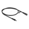 Delock - Spannungsversorgungs-Verlängerungskabel - DC-Stecker 5,5 mm x 2,5 mm (M) zu DC-Stecker 5,5 mm x 2,5 mm (W) Bajonettverschluss - 12 - 24 V - 50 cm - Schwarz