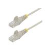 StarTech.com 1,5 m Cat6-Kabel - Schlankes Cat6-Patchkabel - Grau - Snagless RJ45-Anschlusse - Gigabit-Ethernet-Kabel - 28 AWG - Patch-Kabel - RJ-45 (M) zu RJ-45 (M) - 1.5 m - CAT 6 - ohne Haken - Grau