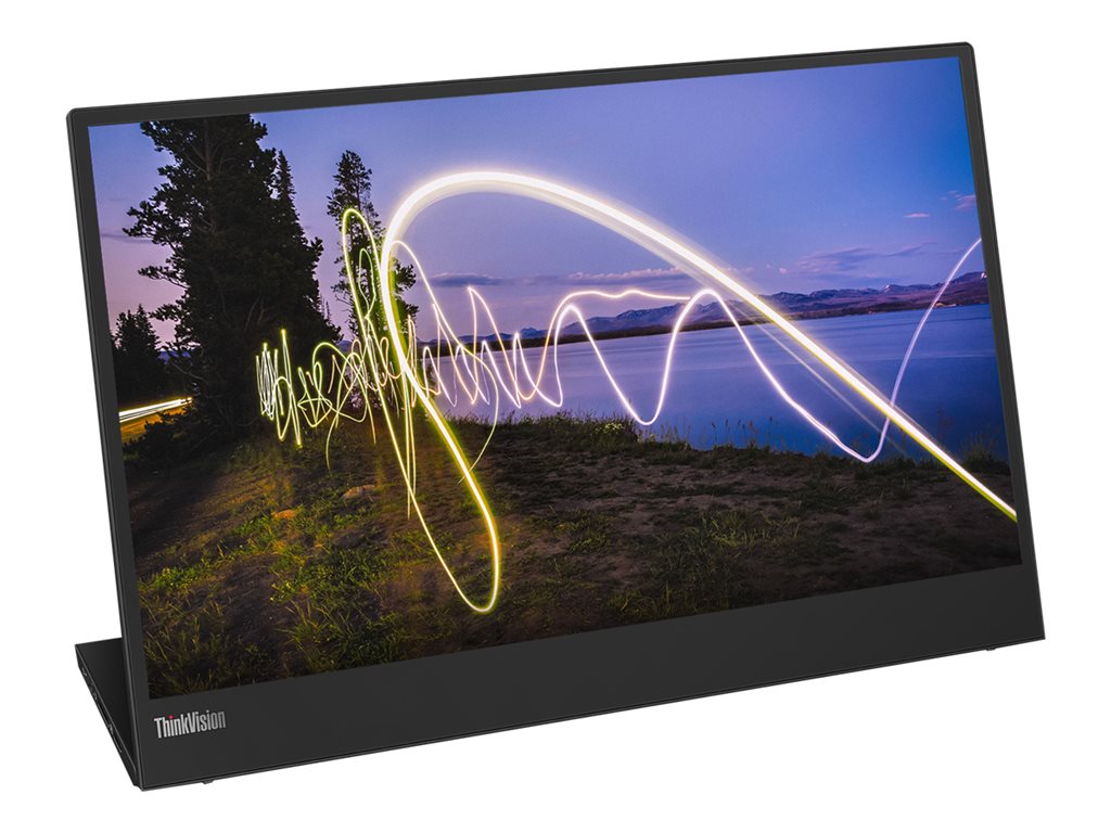 Lenovo ThinkVision M15 - LED-Monitor - 39.6 cm (15.6") - tragbar - 1920 x 1080 Full HD (1080p) @ 60 Hz - IPS - 250 cd / m² - 1000:1 - 6 ms - 2xUSB-C - Raven Black