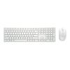 Dell Pro Keyboard and Mouse KM5221W - Tastatur-und-Maus-Set - kabellos - 2.4 GHz - AZERTY - Französisch - weiß - mit 3 years NBD Advance Exchange