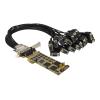 StarTech.com 16 Port PCI Express Seriell Karte - Low Profile - High Speed PCIe Seriell Karte mit 16 DB9 RS232 Ports - Erweiterungsmodul - PCIe 1.1 Low-Profile - RS-232 x 2 - Gelb