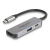 Delock USB-C Adapter zu HDMI 4K 60 Hz mit USB Typ-A und USB-C PD 95 W
