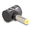 Delock - Adapter für Power Connector - Gleichstromstecker 4,8 x 1,7 mm (M) zu 8-poliger Steckverbinder magnetisch - 20 V - 3 A - Anthrazit