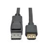 Eaton Tripp Lite Series DisplayPort 1.4 to HDMI Active Adapter Cable (M / M), 4K 60 Hz, 4:4:4, HDR, HDCP 2.2, 10 ft. (3 m) - Adapterkabel - DisplayPort männlich zu HDMI männlich - 3 m - Schwarz - 4K Unterstützung, aktiv