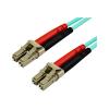 StarTech.com 15 m LC auf LC OM4 Multimode Glasfaserkabel, LWL Patchkabel - Patch-Kabel - LC Multi-Mode (M) zu LC Multi-Mode (M) - 15 m - 15 m - Glasfaser - Duplex - 50 / 125 Mikrometer - OM4 - Aquamarin