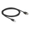 Delock - USB-Kabel - USB Typ B (M) zu USB (W) umkehrbar - USB 2.0 - 2 m - einfache USB - Schwarz
