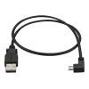 Cable Micro USB Left Angle 24AWG - 0.5m