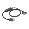 Eaton Tripp Lite Series HDMI to VGA Active Adapter Cable (HDMI to Low-Profile HD15 M / M), 3 ft. (0.9 m) - Adapterkabel - HDMI männlich zu HD-15 (VGA) männlich - 91.4 cm - abgeschirmt - Schwarz - Daumenschrauben