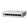 Catalyst C1200-8T-D Smart Switch: -  8Port 1GE, 1xPoE input (802.3af) on port 1 or AC power, - Fanless, Desktop-Switch