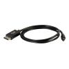 C2G 2m Adapterkabel Mini-DisplayPort auf DisplayPort Stecker / Stecker - Schwarz - DisplayPort-Kabel - Mini DisplayPort (M) zu DisplayPort (M) - 2 m - Schwarz