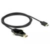 Delock 3 in 1 Monitorkabel mit USB-C / DisplayPort / mini DisplayPort Eingang auf HDMI Ausgang mit 4K 60 Hz