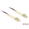 Delock Kabel Lichtwellenleiter LC zu LC Multimode OM4 0,5 m