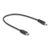 Delock - Stromkabel - 24 pin USB-C (M) zu Gleichstromstecker 3,0 x 1,1 mm (M) - 5 V - 27 cm - Schwarz