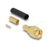 Delock SMA Stecker zum Crimpen LMR200 mit passendem Schrumpfschlauch