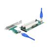 Delock Riser Karte PCI Express x1 zu 2 x PCI 32 Bit Slot mit 60 cm Kabel