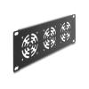 Delock - Rackabdeckung - for 3 fans, 60 x 60 mm - Dunkelgrau - 2U - 25.4 cm (10")