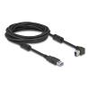 Kabel Typ-A Stecker zu Typ-B 90° oben, USB 5 Gbps, 3 m, Daten, Funk Netzwerk