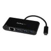 StarTech.com USB-C auf Ethernet Adapter mit 3 Port USB 3.0 Hub und Stromversorgung - USB-C GbE Adapter mit USB Hub und 3 USB A Ports - Netzwerkadapter - USB-C - Gigabit Ethernet - Schwarz