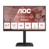 AOC 24E4U - 24 Zoll Full HD Monitor, höhenverstellbar, Pivotverstellung, Lautsprecher (1920x1080, 120 Hz, D-Sub, HDMI 1.4 DisplayPort 1.2, USB Hub) schwarz