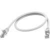 RJ45 (m) zu RJ45 (m) - STP geschirmtes Twisted-Pair - CAT 6a - 10 Gbps - 24 AWG - mit Knickschutz - 50 cm - weiß