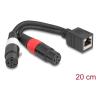 Delock Adapterkabel RJ45 Buchse zu 2 x XLR 3 Pin Buchse schwarz 20 cm
