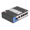 Delock Industrie Gigabit Ethernet Switch 4 Port PoE 1 Port RJ45 1 Port SFP für Hutschiene