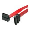 StarTech.com SATA Anschluss Kabel - S-ATA Serial ATA internes Datenkabel - 7 pin Slimline Kabel 45cm - rechts gewinkelt - SATA-Kabel - Serial ATA 150 / 300 / 600 - SATA (R) zu SATA (R) - 45.7 cm - rechtwinkliger Anschluss - Rot - für P / N: 25S22M2NGFFR,