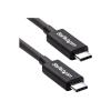 StarTech.com 2m (6.6ft) Thunderbolt 3 Cable, 20Gbps, 100W PD, 4K Video, Thunderbolt-Certified, Compatible w / TB4 / USB 3.2 / DisplayPort - Thunderbolt-Kabel - 24 pin USB-C (M) zu 24 pin USB-C (M) - Thunderbolt 3 / USB / DisplayPort - 2 m - Schwarz - für