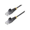 StarTech.com 3 m Cat6-Kabel - Schlankes Cat6-Patchkabel - Schwarz - Snagless RJ45-Anschlusse - Gigabit-Ethernet-Kabel - 28 AWG - Patch-Kabel - RJ-45 (M) zu RJ-45 (M) - 3 m - CAT 6 - ohne Haken - Schwarz