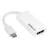 StarTech USB-C auf HDMI Adapter - Thunderbolt 3 kompatibel - Weiß - 4K 30Hz - Externer Videoadapter - USB-C - HDMI - weiß - für P / N: TB3DK2DPPD, TB3DK2DPPDUE, TB3DK2DPW, TB3DK2DPWUE, TB3DKDPMAW, TB3DKDPMAWUE