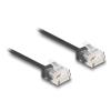 Delock RJ45 Netzwerkkabel Cat.6 UTP Ultra Slim 2 m schwarz mit kurzen Steckern