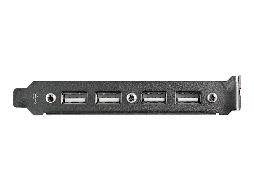 StarTech.com 4 Port USB 2.0 Buchse Slotblech Adapter mit 2x 10-Pin Mainboard Header - USB-Konsole - USB (W) zu 9-polig IDC (W)